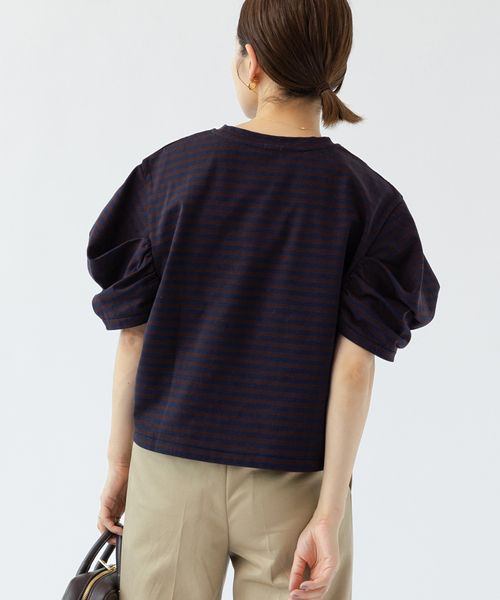 IENA（イエナ）の「ボリュームスリーブTシャツ（Tシャツ/カットソー・レディース・ブラウン/ブラック/ダークブルー・FREE）」の7枚目の写真