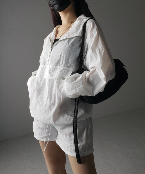 CHICKENNOT ナイロンアノラック ショートパンツ セットアップ サイズ2 me+em select（ミームセレクト）の「※※【 上下セットアップ