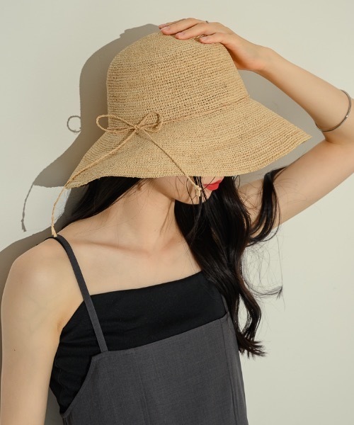 NEUNA（ヌナ）の「モチーフストローハット（ハット・レディース・ベージュ・FREE）」の6枚目の写真