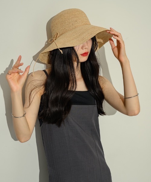 NEUNA（ヌナ）の「モチーフストローハット（ハット・レディース・ベージュ・FREE）」の7枚目の写真