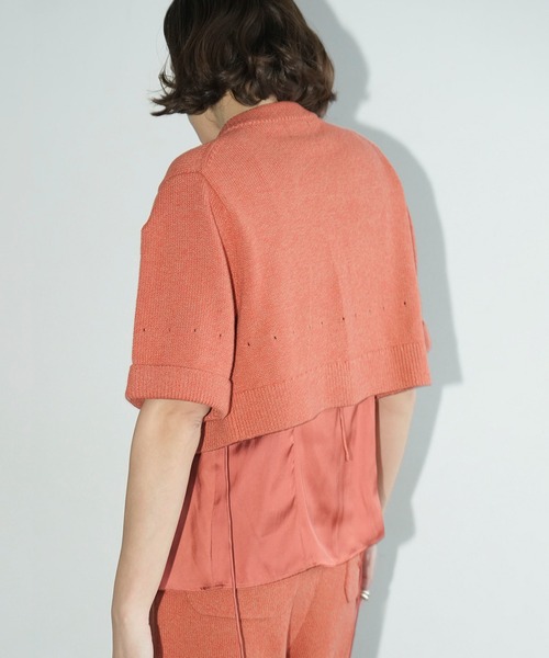 セール】HALF SLEEVE KNIT TOPS & PANTS SET（つなぎ