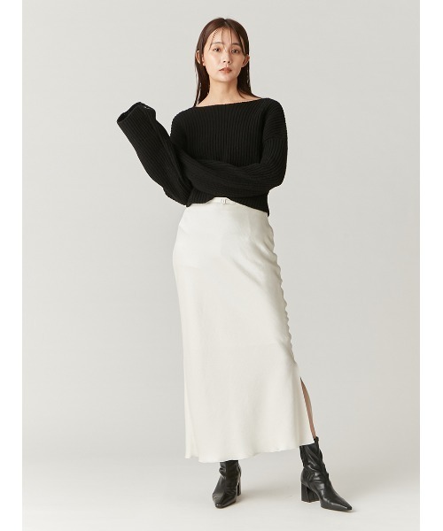 フレイアイディー　ダブルサテンナロースカート FRAY I.D（フレイアイディー）の「ダブルサテンナロースカート