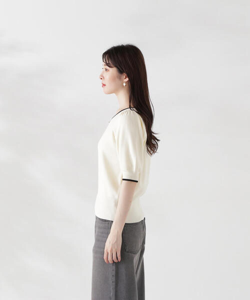 PROPORTION BODY DRESSING(プロポーションボディドレッシング)の「揺れるパールチャーム付きニット / 1214270807(ニット/セーター・レディース・ホワイト系その他/レッド/グレー・SMALL/MEDIUM)」の17枚目の写真