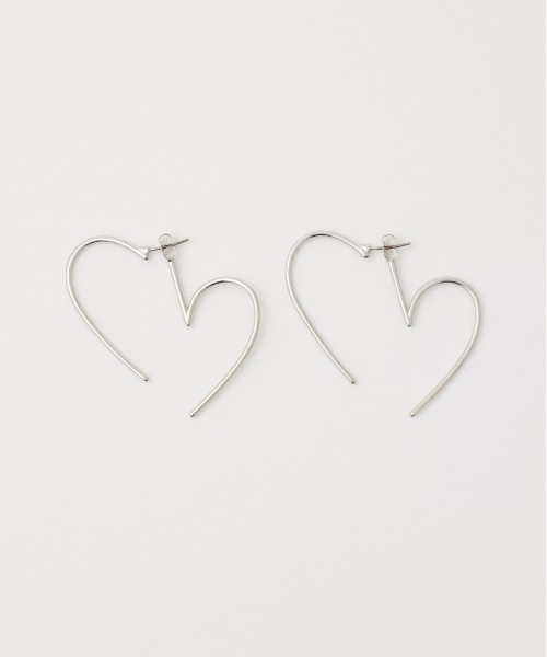 SLY（スライ）の「LINE HEART P/EARRING ライン ハート ピアス（ピアス（両耳用）・レディース・シルバー/ゴールド・FREE）」の2枚目の写真