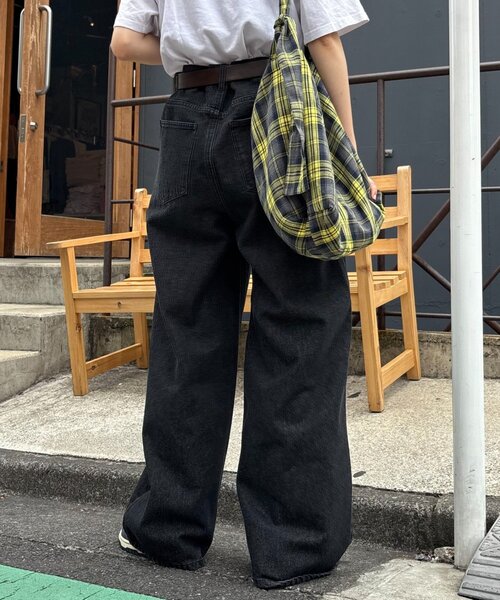 タイムセールCIAOPANIC TYPY デニムパンツ セール】【新色追加】【UNISEX】オーバーダイワイドデニムパンツ
