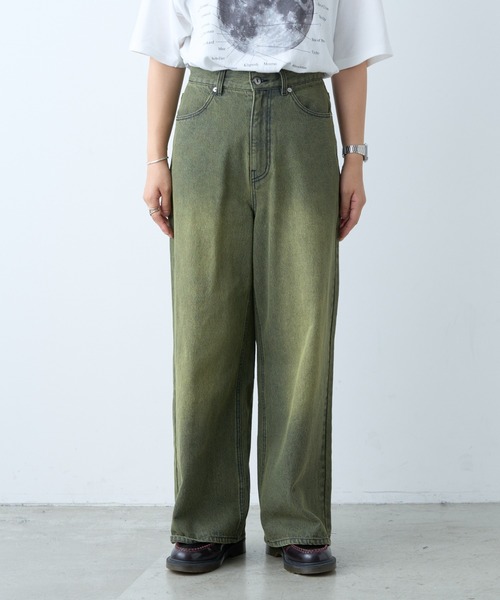 CIAOPANIC TYPY（チャオパニックティピー）の「【新色追加】【UNISEX】オーバーダイワイドデニムパンツ（デニムパンツ・レディース・ブラック/ブラウン/インディゴブルー/ピンク/ブラック系その他・SMALL/MEDIUM/LARGE）」の10枚目の写真