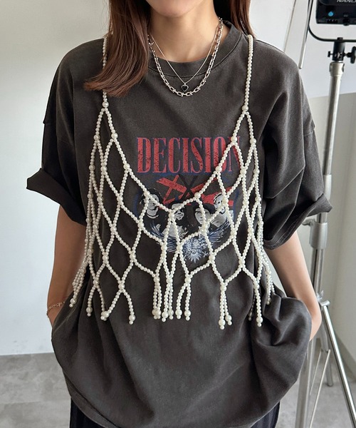 【新品未使用】SHENERY ビジュー ビスチェ パール ベスト タグ付き apresjour mignon×ARIAZ】パールビスチェ2（ベスト）｜apres jour