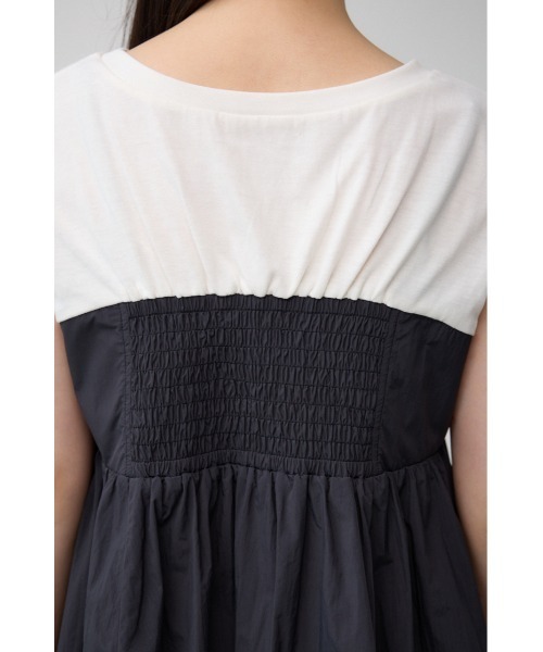 AZUL by moussy（アズールバイマウジー）の「ギャザービスチェレイヤードトップス（タンクトップ・レディース・ブラック/グレー/ベージュ・FREE）」の11枚目の写真