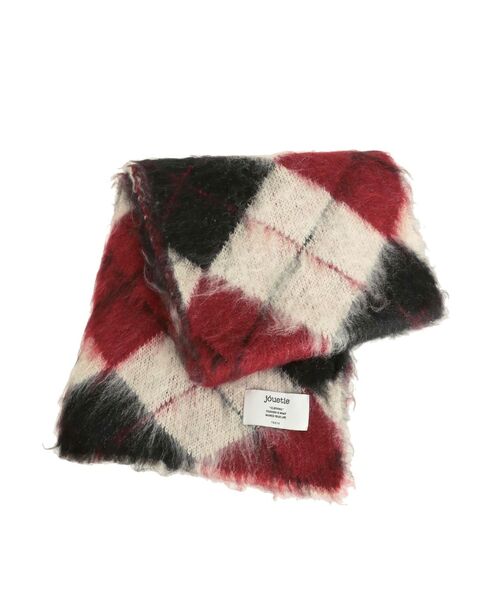 jouetie(ジュエティ)の「パターンモヘアライクニットストール(マフラー・レディース・アイボリー/ピンク/ネイビー/ブラック・FREE)」の12枚目の写真