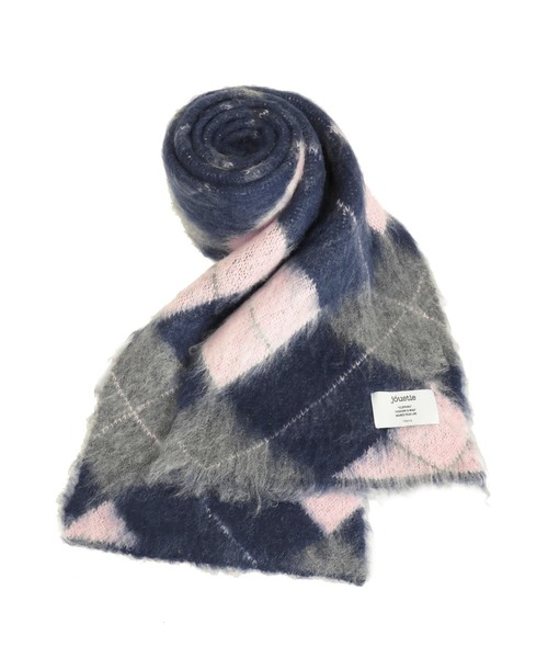 セール】パターンモヘアライクニットストール（マフラー）｜jouetie