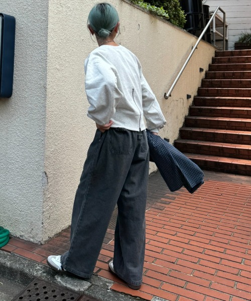 GEVACO(ゲバコ)の「【GEVACO / ゲバコ】バックZIPスリットスウェット(スウェット・レディース・グレー/ライトグレー・ONE SIZE)」の7枚目の写真