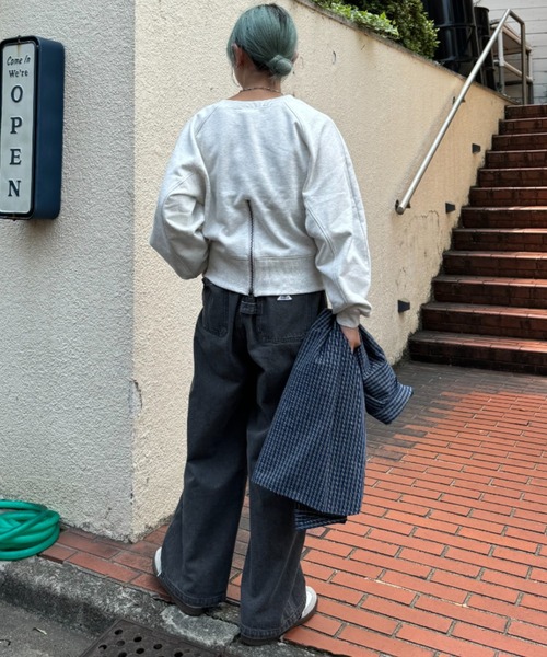 GEVACO(ゲバコ)の「【GEVACO / ゲバコ】バックZIPスリットスウェット(スウェット・レディース・グレー/ライトグレー・ONE SIZE)」の8枚目の写真