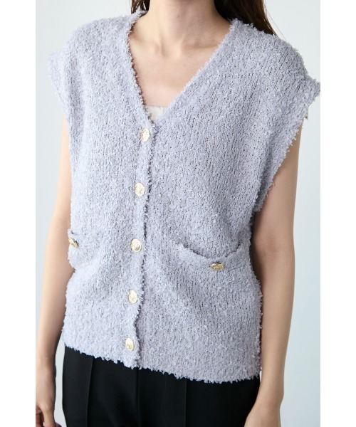 M.deux(エムドゥ)の「■バタフライニットベスト■(ベスト・レディース・ブラック/グレー・MEDIUM)」の9枚目の写真