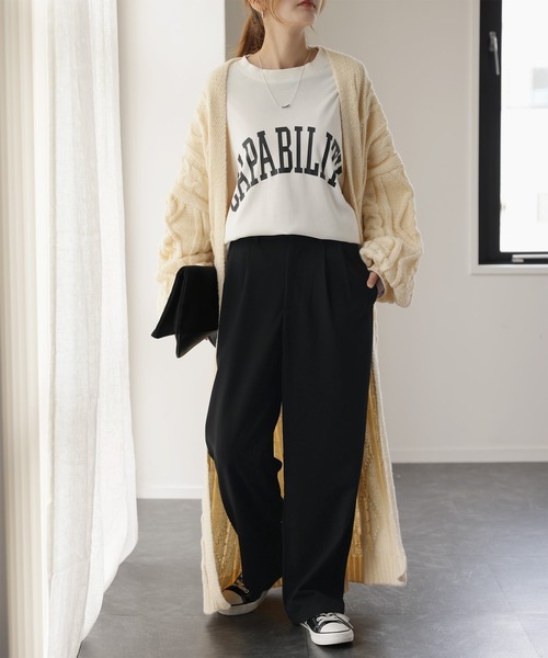 HUG.U（ハグユー）の「見つけた。優秀タックパンツ＜選べる着丈＞（スラックス・レディース・バーガンディー/ベージュ/ダークグレー/ブラック・M(レギュラー丈)/M(トール丈)/L(レギュラー丈)/L(トール丈)/XL(レギュラー丈)/XL(トール丈)）」の16枚目の写真