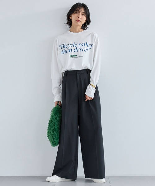 BARNYARDSTORM(バンヤードストーム)の「BARNYARDSTORM / Bicycle ロンT マシンウォッシャブル(Tシャツ/カットソー・レディース・ホワイト/ベージュ・FREE)」の4枚目の写真