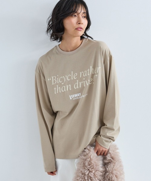 BARNYARDSTORM(バンヤードストーム)の「BARNYARDSTORM / Bicycle ロンT マシンウォッシャブル(Tシャツ/カットソー・レディース・ホワイト/ベージュ・FREE)」の12枚目の写真