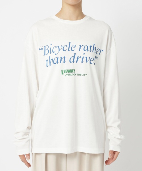 BARNYARDSTORM(バンヤードストーム)の「BARNYARDSTORM / Bicycle ロンT マシンウォッシャブル(Tシャツ/カットソー・レディース・ホワイト/ベージュ・FREE)」の16枚目の写真