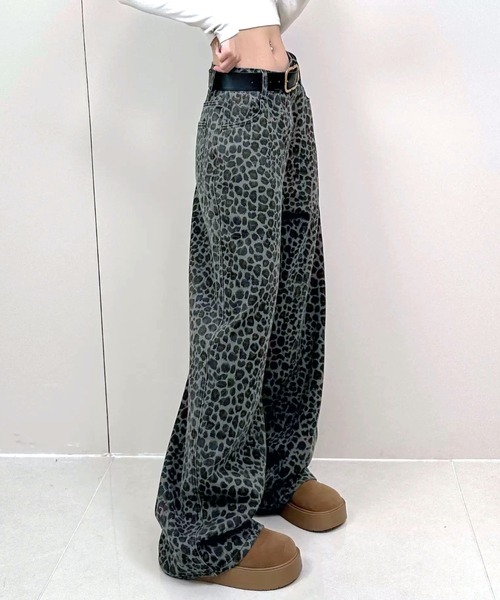 searoomlynn レオパード柄パンツ テーパードメロウ ワイド SeaRoomlynn - レオパード柄テーパードパンツ の通販 by rh