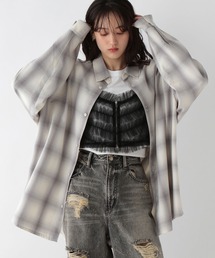 RAGEBLUE | 【UNISEX】Ombre check big shirt/オンブレチェック/オーバーサイズシャツ(シャツ/ブラウス)