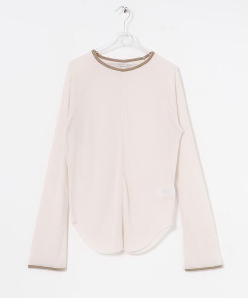 LAATO(ラート)の「piping sheer t-shirts(Tシャツ/カットソー・レディース・ダークグレー/ライトグレー/ライトカーキ・FREE)」の1枚目の写真