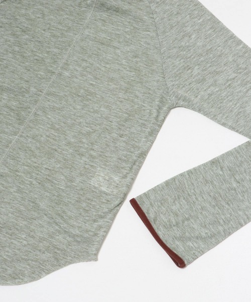 LAATO（ラート）の「piping sheer t-shirts（Tシャツ/カットソー・レディース・ダークグレー/ライトグレー/ライトカーキ・FREE）」の8枚目の写真