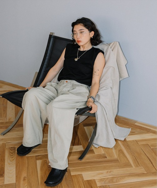 SUWDEE(スーディー)の「loose chino pants(チノパンツ・レディース・ベージュ・S)」の6枚目の写真