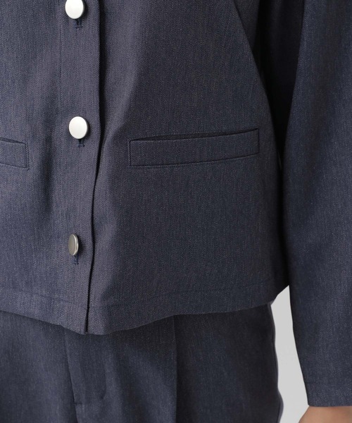 Elura(エルーラ)の「<スタイリスト福田麻琴さんコラボ>大人デニムジャケット/143163(デニムジャケット・レディース・ネイビー・LARGE/MEDIUM)」の6枚目の写真