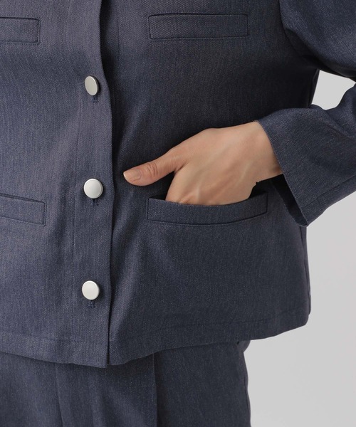 Elura(エルーラ)の「<スタイリスト福田麻琴さんコラボ>大人デニムジャケット/143163(デニムジャケット・レディース・ネイビー・LARGE/MEDIUM)」の7枚目の写真