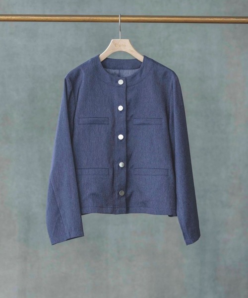 Elura(エルーラ)の「<スタイリスト福田麻琴さんコラボ>大人デニムジャケット/143163(デニムジャケット・レディース・ネイビー・LARGE/MEDIUM)」の3枚目の写真