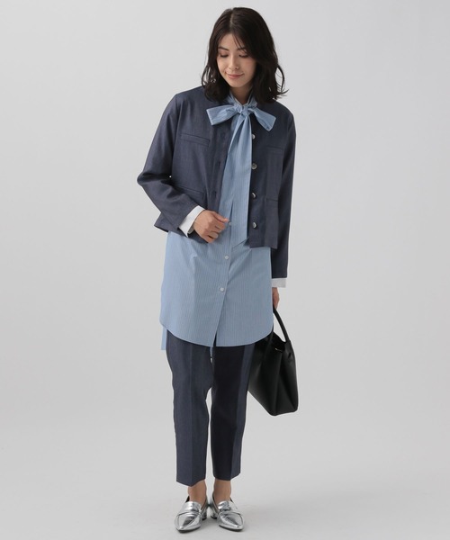 Elura(エルーラ)の「<スタイリスト福田麻琴さんコラボ>大人デニムジャケット/143163(デニムジャケット・レディース・ネイビー・LARGE/MEDIUM)」の4枚目の写真