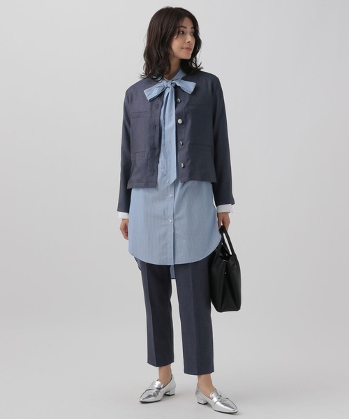 Elura(エルーラ)の「<スタイリスト福田麻琴さんコラボ>大人デニムジャケット/143163(デニムジャケット・レディース・ネイビー・LARGE/MEDIUM)」の5枚目の写真