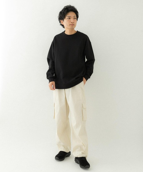 EKAL（エカル）の「『吸水速乾/UVカット』AIR FLEX サーマルロングスリーブTシャツ（Tシャツ/カットソー・メンズ・マスタード/ブラック/ホワイト・MEDIUM/LARGE）」の10枚目の写真