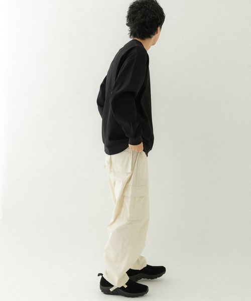 EKAL（エカル）の「『吸水速乾/UVカット』AIR FLEX サーマルロングスリーブTシャツ（Tシャツ/カットソー・メンズ・マスタード/ブラック/ホワイト・MEDIUM/LARGE）」の12枚目の写真