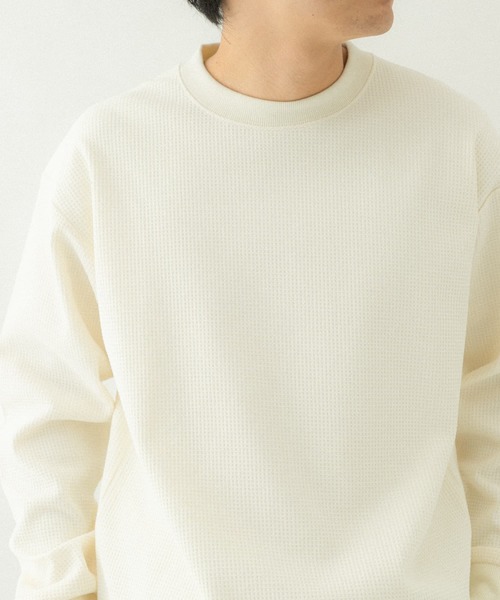 EKAL（エカル）の「『吸水速乾/UVカット』AIR FLEX サーマルロングスリーブTシャツ（Tシャツ/カットソー・メンズ・マスタード/ブラック/ホワイト・MEDIUM/LARGE）」の18枚目の写真