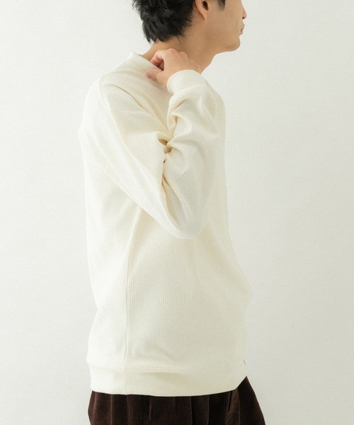 EKAL（エカル）の「『吸水速乾/UVカット』AIR FLEX サーマルロングスリーブTシャツ（Tシャツ/カットソー・メンズ・マスタード/ブラック/ホワイト・MEDIUM/LARGE）」の19枚目の写真