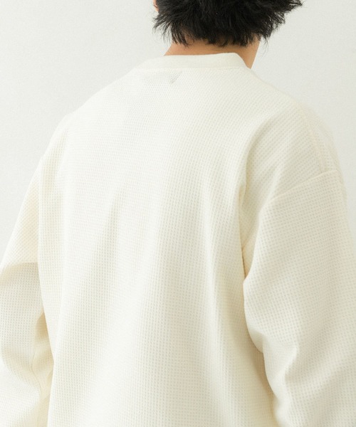 EKAL（エカル）の「『吸水速乾/UVカット』AIR FLEX サーマルロングスリーブTシャツ（Tシャツ/カットソー・メンズ・マスタード/ブラック/ホワイト・MEDIUM/LARGE）」の20枚目の写真