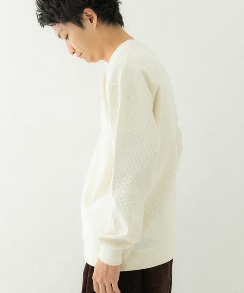 EKAL（エカル）の「『吸水速乾/UVカット』AIR FLEX サーマルロングスリーブTシャツ（Tシャツ/カットソー・メンズ・マスタード/ブラック/ホワイト・MEDIUM/LARGE）」の21枚目の写真