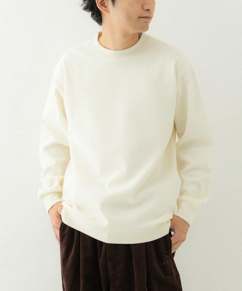 EKAL（エカル）の「『吸水速乾/UVカット』AIR FLEX サーマルロングスリーブTシャツ（Tシャツ/カットソー・メンズ・マスタード/ブラック/ホワイト・MEDIUM/LARGE）」の2枚目の写真