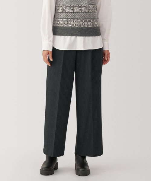 無印良品（ムジルシリョウヒン）の「婦人　ストレッチ起毛タックワイドパンツ（その他パンツ・レディース・ブラック系3/ベージュ/ブラック/グレー・XL/L/M/S）」の3枚目の写真