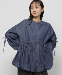 niko and... | 2WAYバルーンデニムブラウス(シャツ/ブラウス)