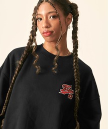 FUBU フブ ブランド ロゴ ワッペン 刺繍 コットン オーバーサイズ アメカジ 長袖 スウェット トレーナー