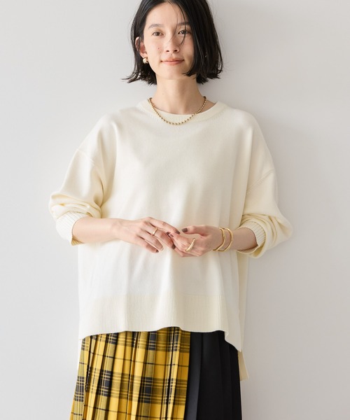 AMERICAN HOLIC(アメリカンホリック)の「バイパチサイドスリットニットプルオーバー(ニット/セーター・レディース・ライトグレー系2/レッド/グリーン/モカ/イエロー/アイボリー/ブラック/ブルー・M/L)」の10枚目の写真