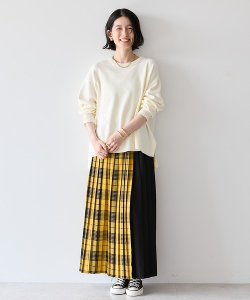 AMERICAN HOLIC(アメリカンホリック)の「バイパチサイドスリットニットプルオーバー(ニット/セーター・レディース・ライトグレー系2/レッド/グリーン/モカ/イエロー/アイボリー/ブラック/ブルー・M/L)」の13枚目の写真