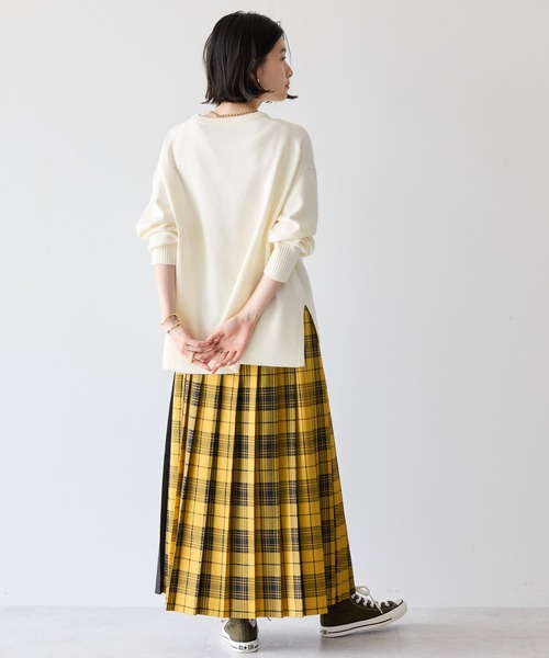 AMERICAN HOLIC(アメリカンホリック)の「バイパチサイドスリットニットプルオーバー(ニット/セーター・レディース・ライトグレー系2/レッド/グリーン/モカ/イエロー/アイボリー/ブラック/ブルー・M/L)」の14枚目の写真