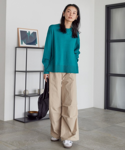 AMERICAN HOLIC(アメリカンホリック)の「バイパチサイドスリットニットプルオーバー(ニット/セーター・レディース・ライトグレー系2/レッド/グリーン/モカ/イエロー/アイボリー/ブラック/ブルー・M/L)」の19枚目の写真