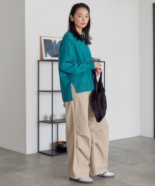 AMERICAN HOLIC(アメリカンホリック)の「バイパチサイドスリットニットプルオーバー(ニット/セーター・レディース・ライトグレー系2/レッド/グリーン/モカ/イエロー/アイボリー/ブラック/ブルー・M/L)」の20枚目の写真