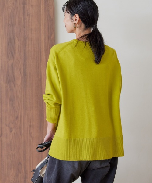 AMERICAN HOLIC(アメリカンホリック)の「バイパチサイドスリットニットプルオーバー(ニット/セーター・レディース・ライトグレー系2/レッド/グリーン/モカ/イエロー/アイボリー/ブラック/ブルー・M/L)」の22枚目の写真