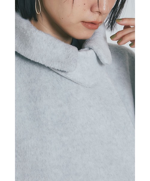 &. NOSTALGIA（アンドドットノスタルジア）の「ウール混ビッグカラーチェスターコート（チェスターコート・レディース・ライトグレー/ブルー系その他/ブラック/ライトベージュ/チャコールグレー・S/M）」の21枚目の写真