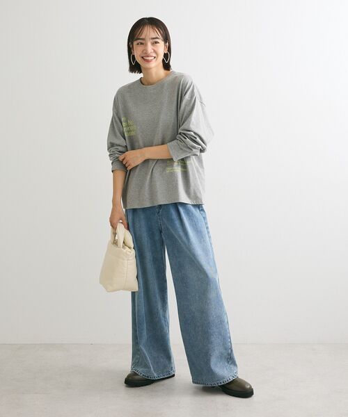 ELENCARE DUE(エレンカーレデュエ)の「・ELENCARE DUE 2ロゴptロンTEE(Tシャツ/カットソー・レディース・ブルー/オフホワイト/杢グレー/ブラック・FREE)」の14枚目の写真