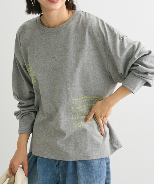 ELENCARE DUE(エレンカーレデュエ)の「・ELENCARE DUE 2ロゴptロンTEE(Tシャツ/カットソー・レディース・ブルー/オフホワイト/杢グレー/ブラック・FREE)」の3枚目の写真